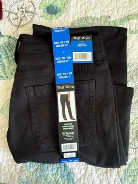 Well Worn Black High-Rise Cargo Pants